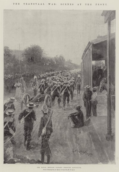 トランスバール戦争、最前線のシーン 作： Henry Charles Seppings Wright